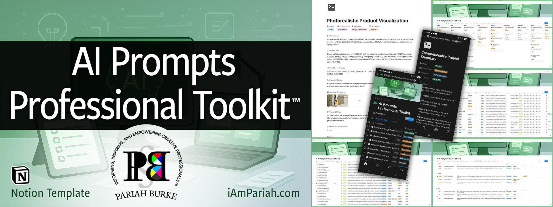 AI Prompts Professional Toolkit - Notion Template