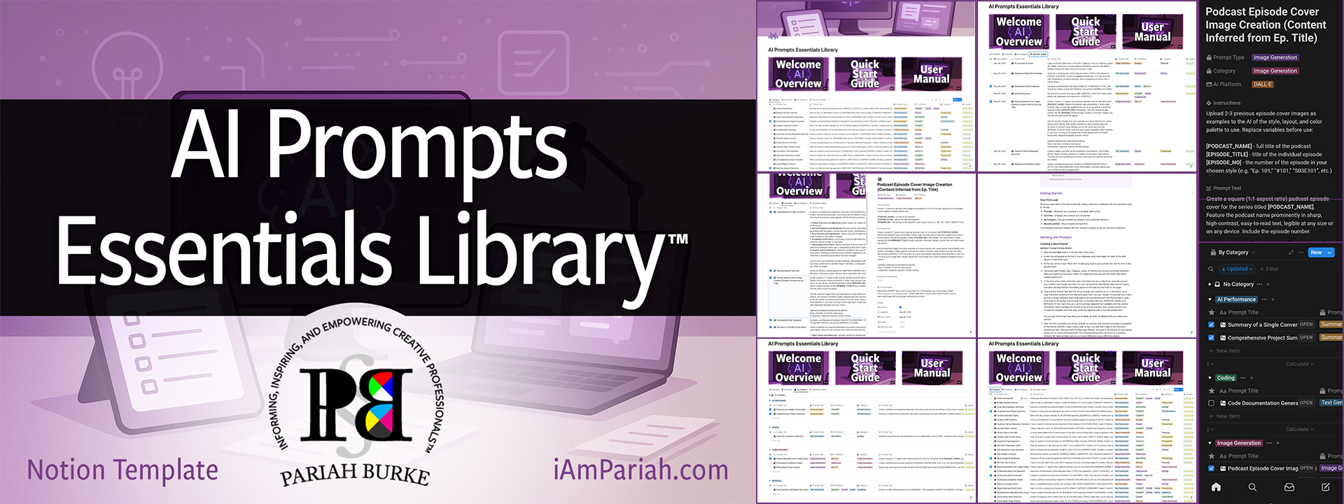 AI Prompts Essentials Library - Notion Template