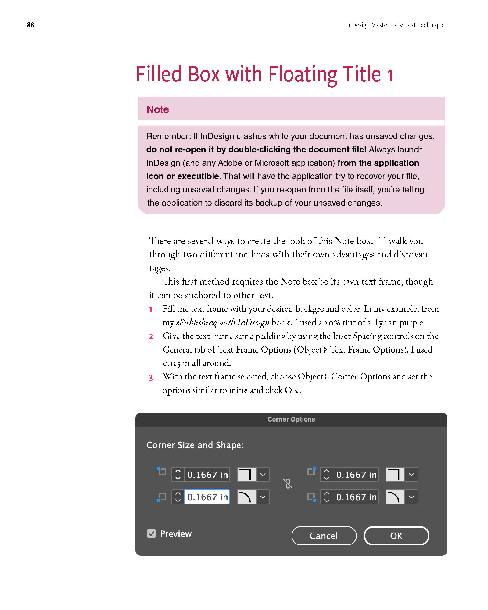 Page from InDesign Masterclass: Type & Tables