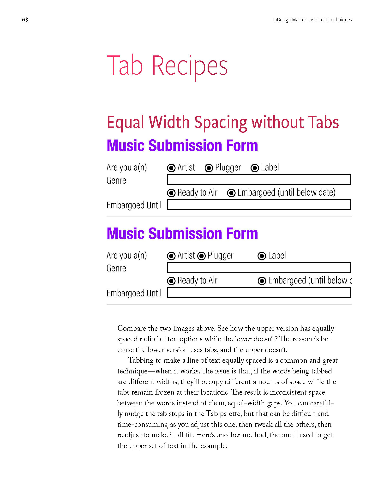 Page from InDesign Masterclass: Type & Tables