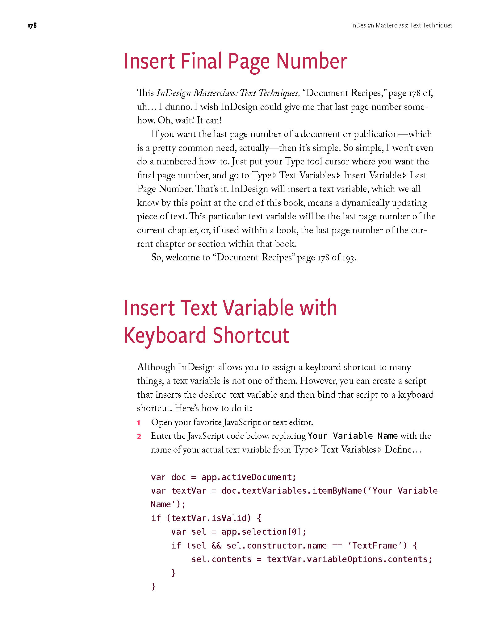 Page from InDesign Masterclass: Type & Tables