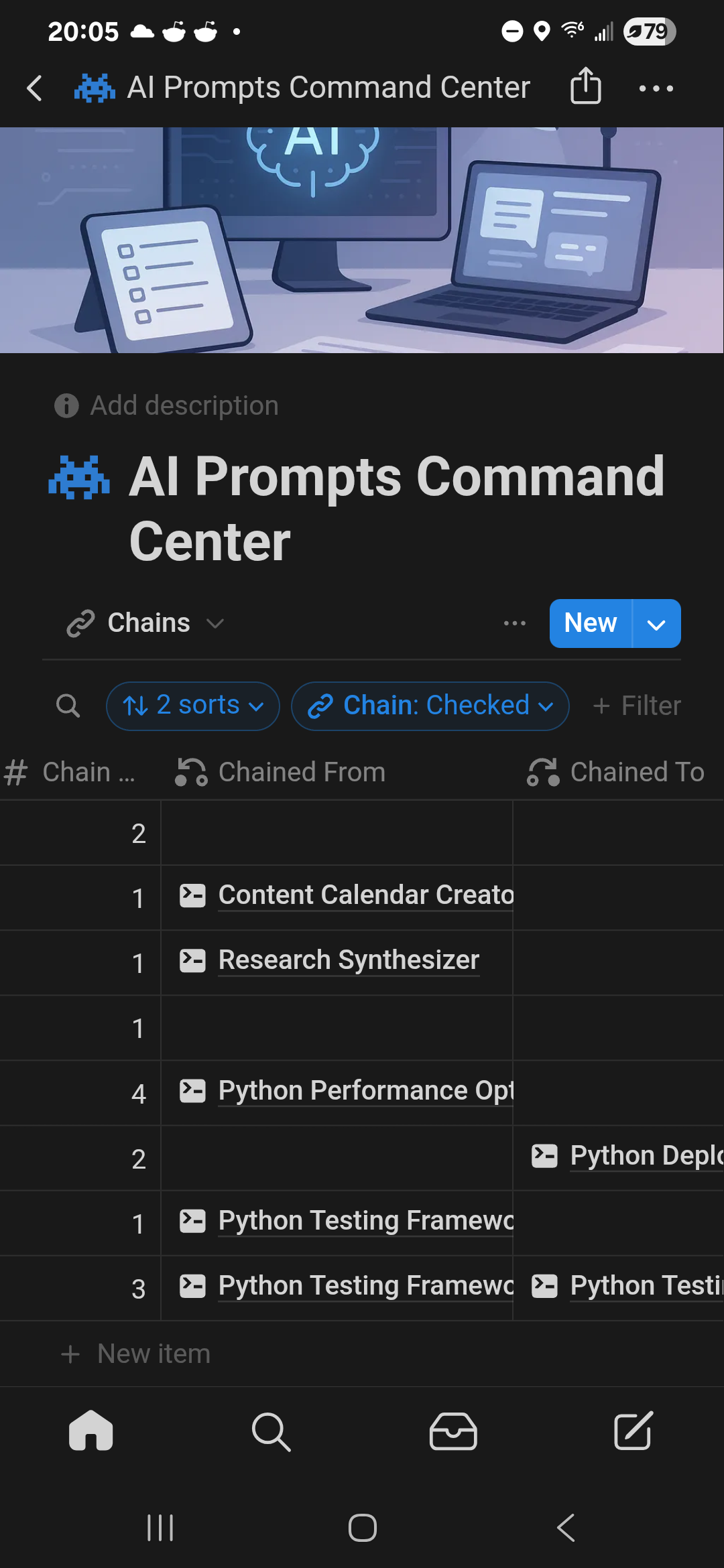 Screen from AI Prompts Enterprise Command Center Notion Template