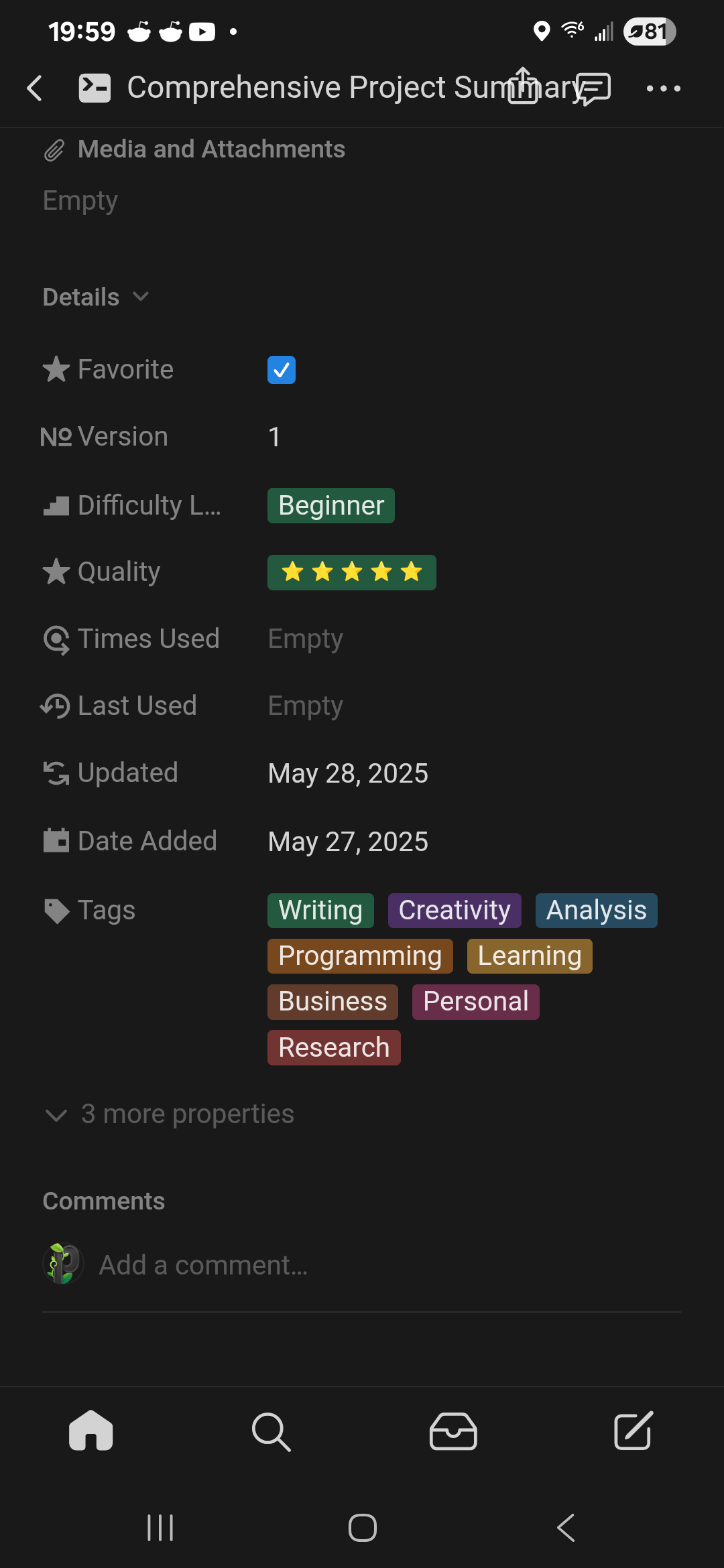Screen from AI Prompts Professional Toolkit Notion Template