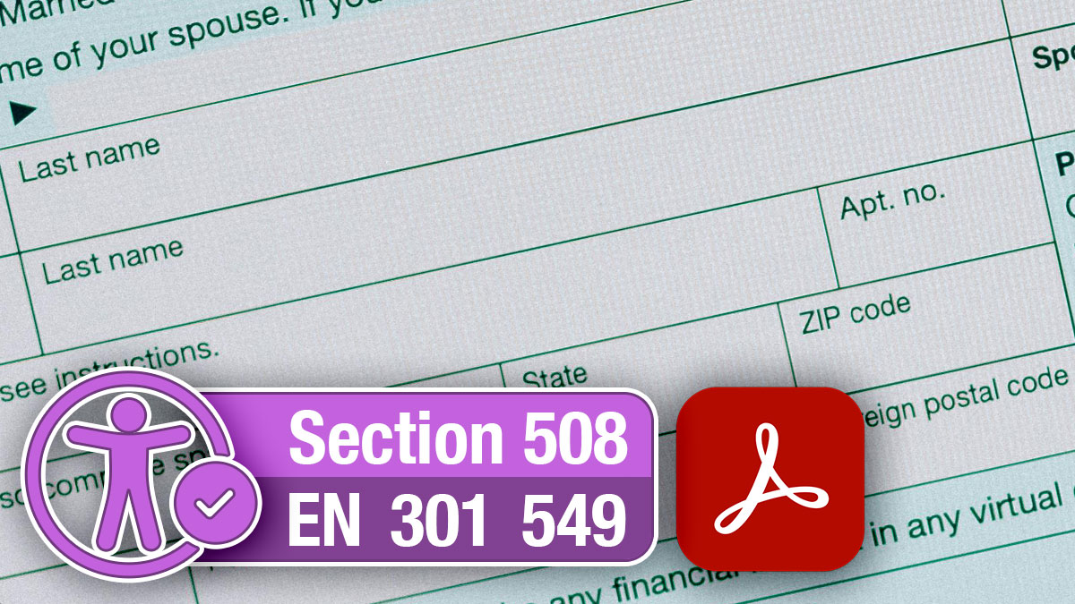 Adobe Acrobat Accessible PDF Forms